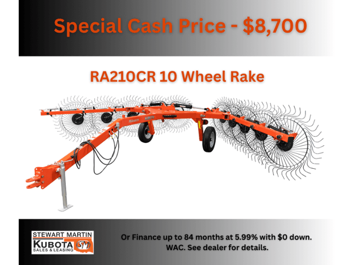 RA210CR 10 Wheel Rake Special Offer