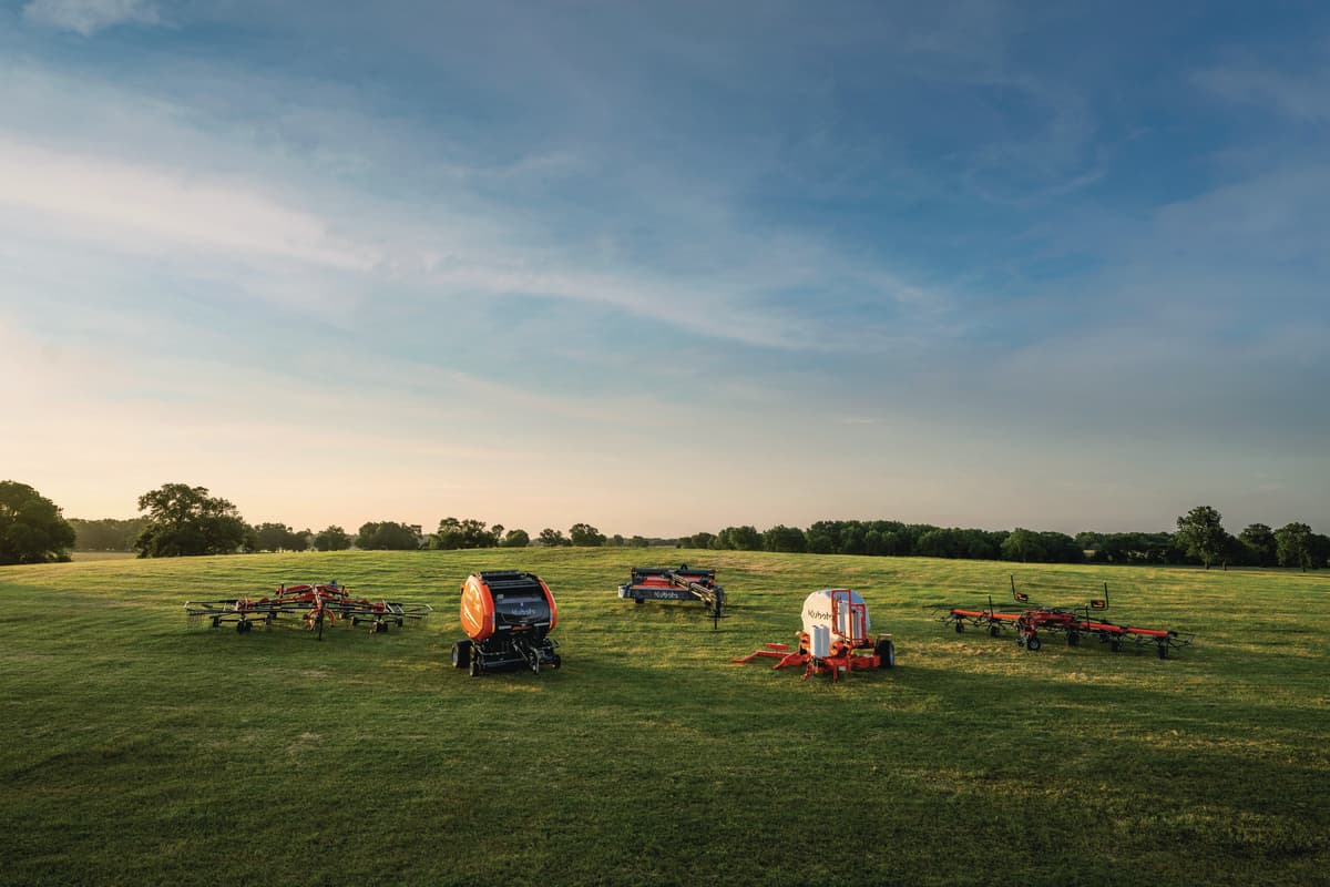 Kubota hay equipment lineup