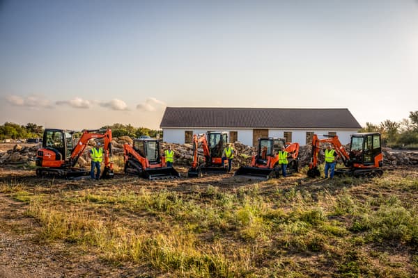 Kubota Construction equipment on job site