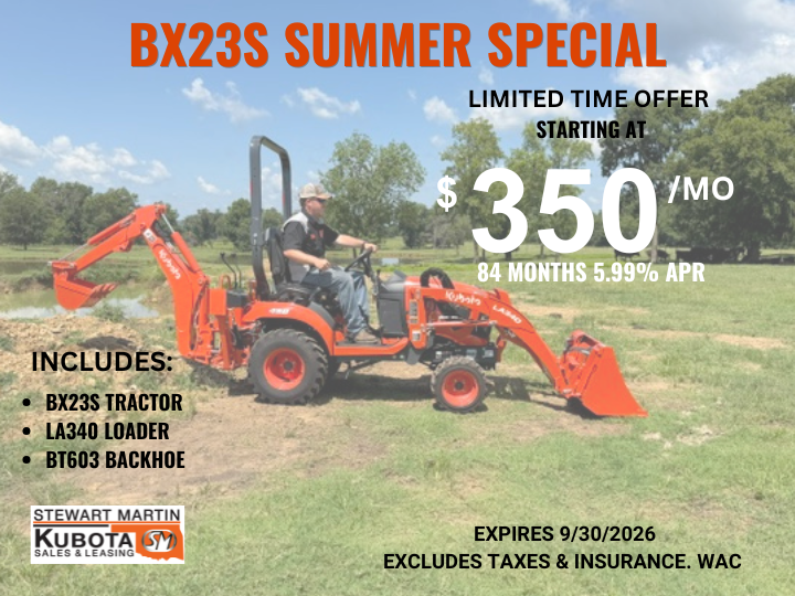 BX23S Summer Special - Stewart Martin Kubota